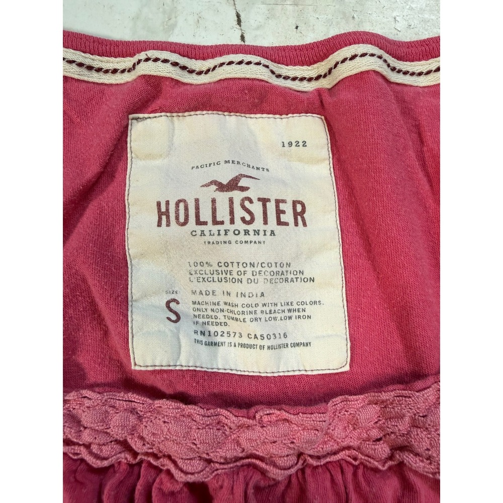 Hollister Babydoll Top Size S Pink Y2K Floral Fairycore Bella Swan - Picture 3 of 6
